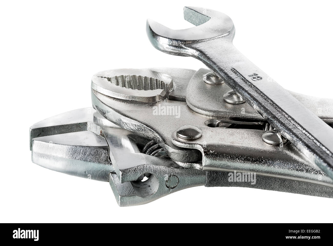 Nahaufnahme von Chrom-tools Stockfoto