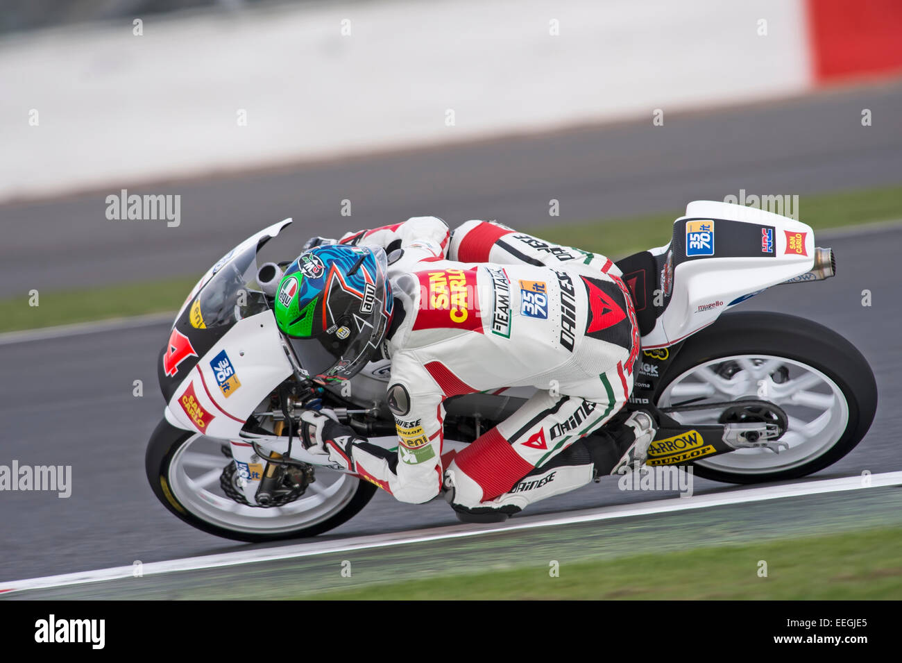 Francesco Bagnaia Racing eine Moto3 Bike, 2013 Stockfoto