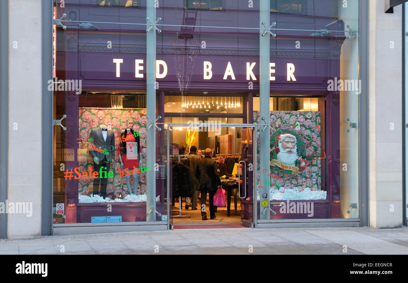 TED BAKER kultige Mode Kleidung Shop in Manchester. Stockfoto