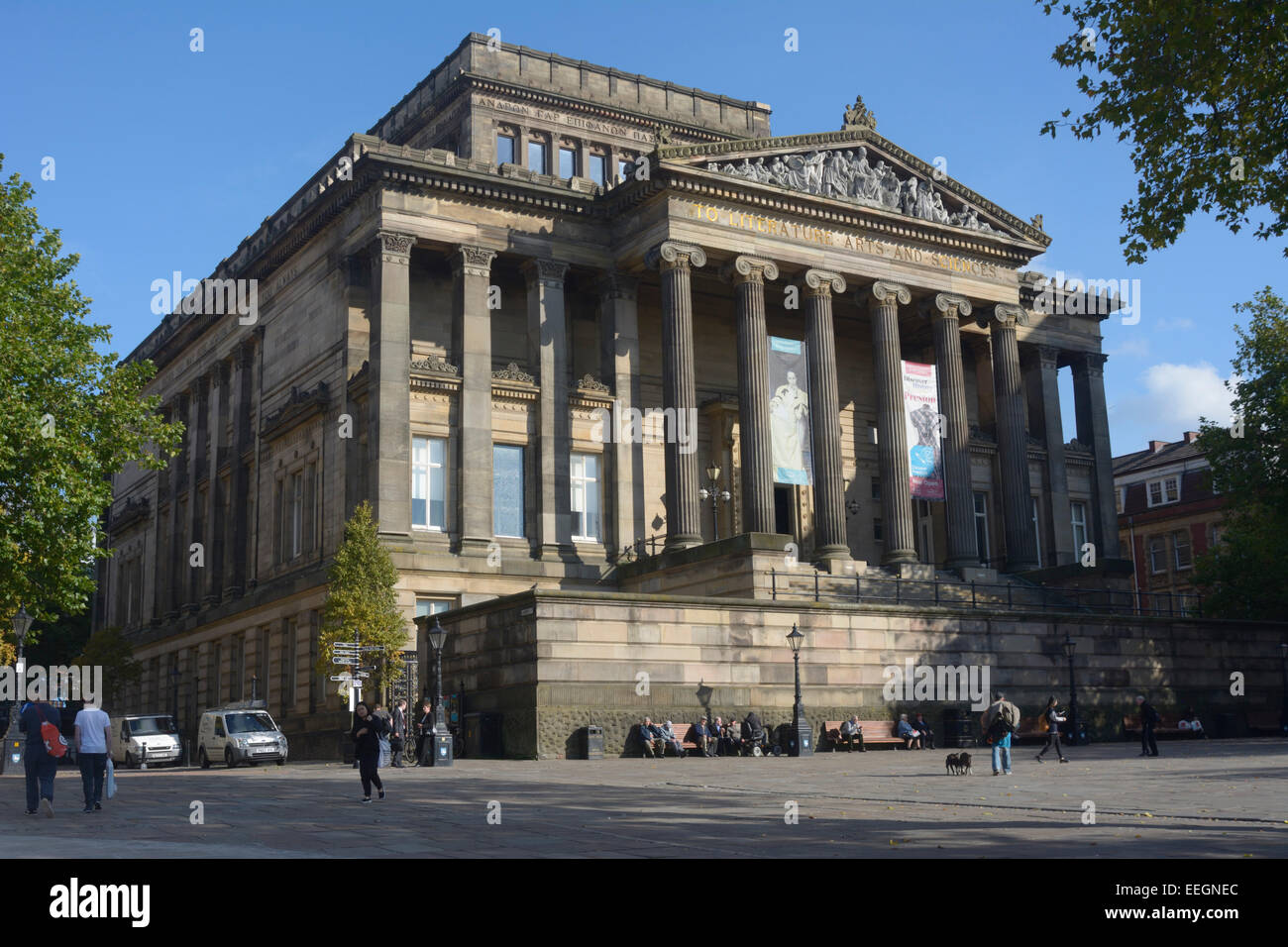 Die Harris Museum & Kunst-Galerie, Café, Shop und Harris Bibliothek am Marktplatz in Preston, Lancashire... Stockfoto