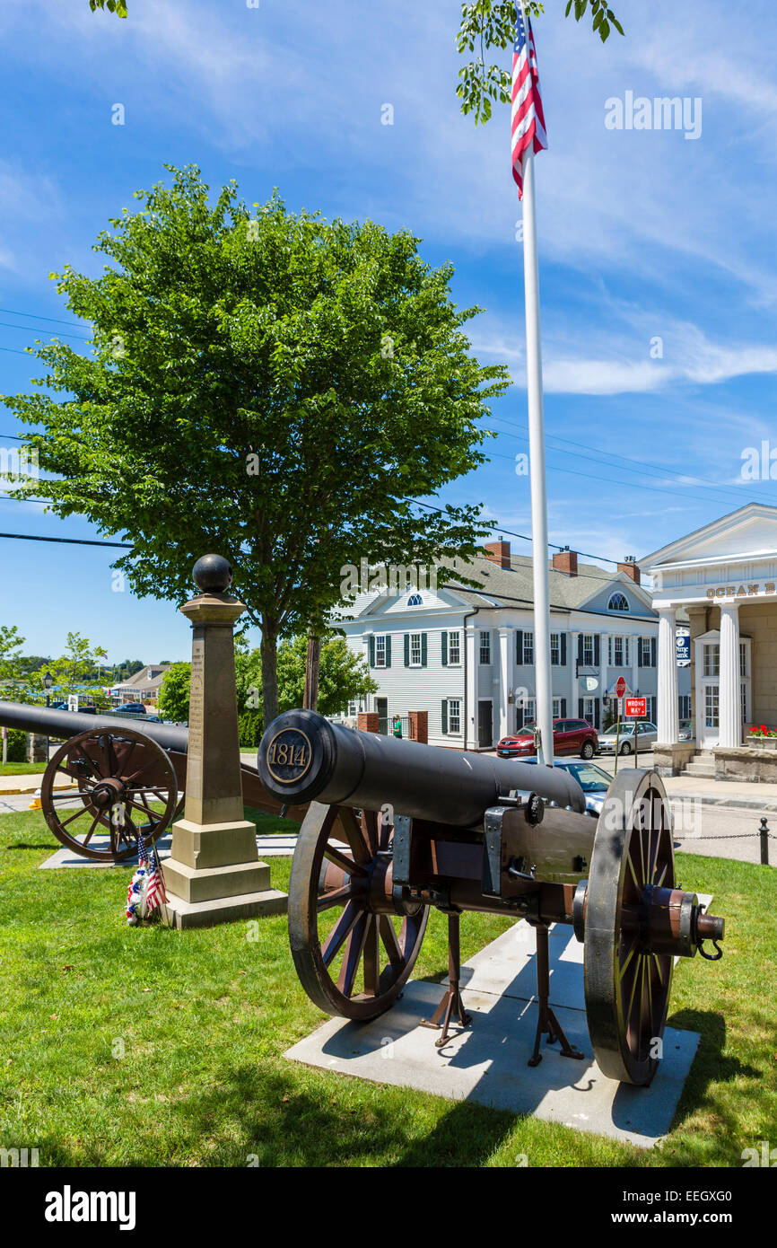 Zentrum der historischen alten Stadt von Stonington, Connecticut, USA Stockfoto