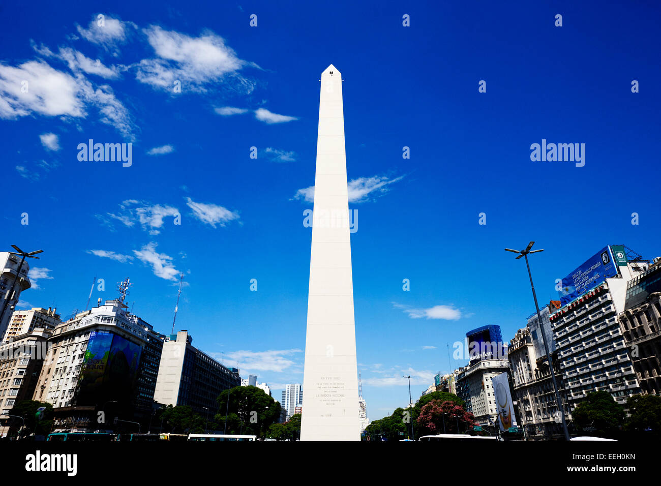 Obelisk in Plaza De La Republica Buenos Aires Argentinien Stockfoto
