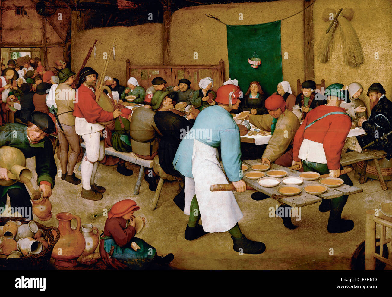 Die Bauernhochzeit, Pieter Brueghel der ältere, 1566 – 69 Stockfoto