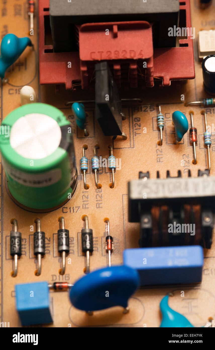 Elektronische Bauteile-Detail Stockfoto