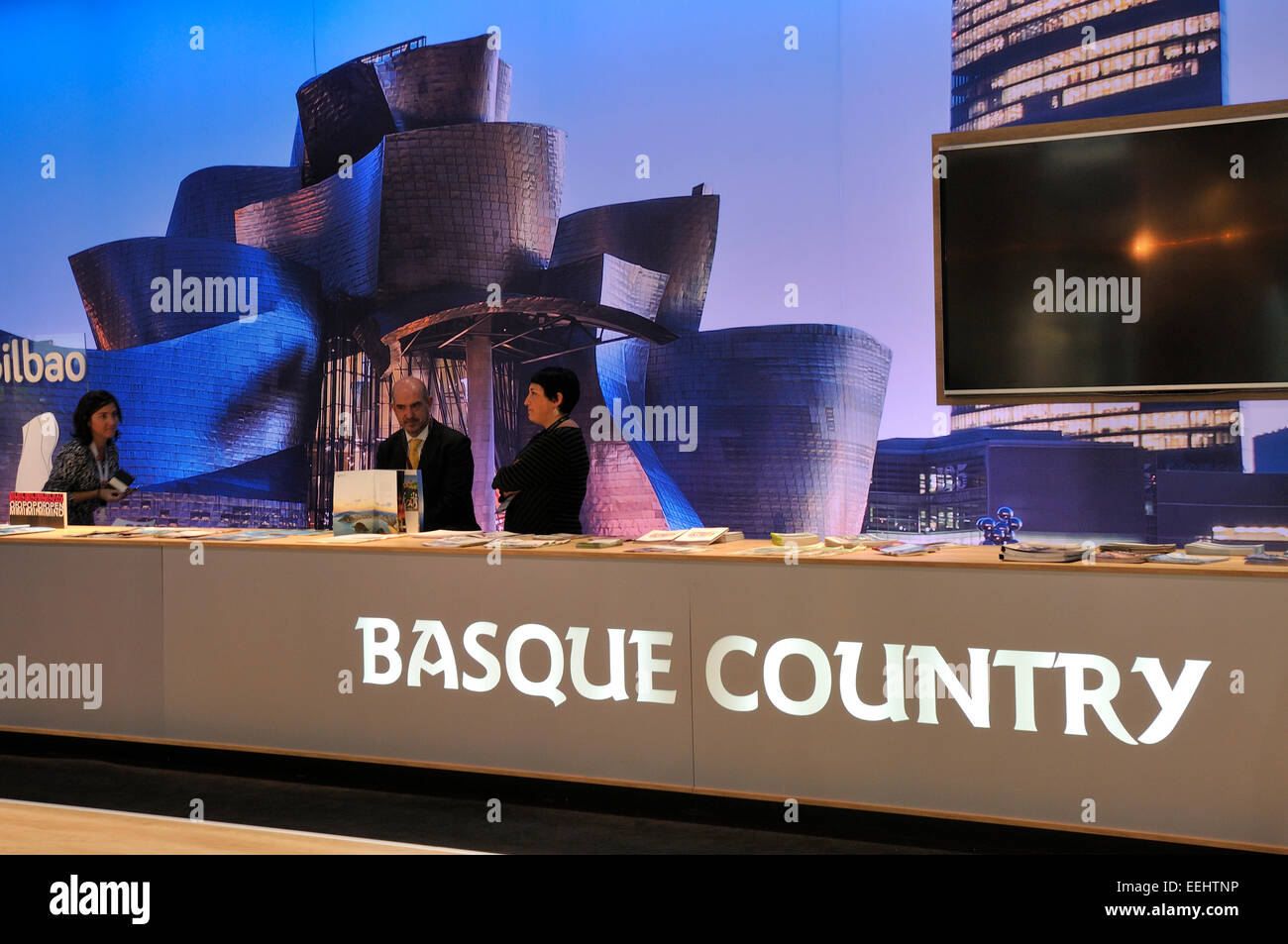 Baskenland auf spanischen Stand im ExCel London World Travel Mart (WTM) Ausstellung November 2014 Stockfoto