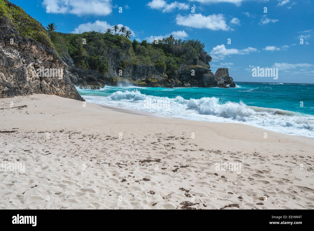 Barbados - Strand von Foul Bay, an der Atlantikküste der Osten der Karibik-Insel. Stockfoto