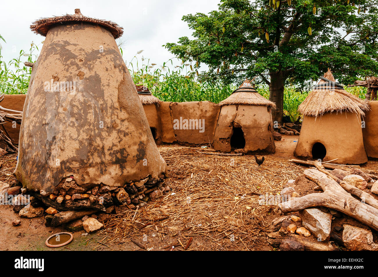Kassena Dorf, Ghana. Stockfoto