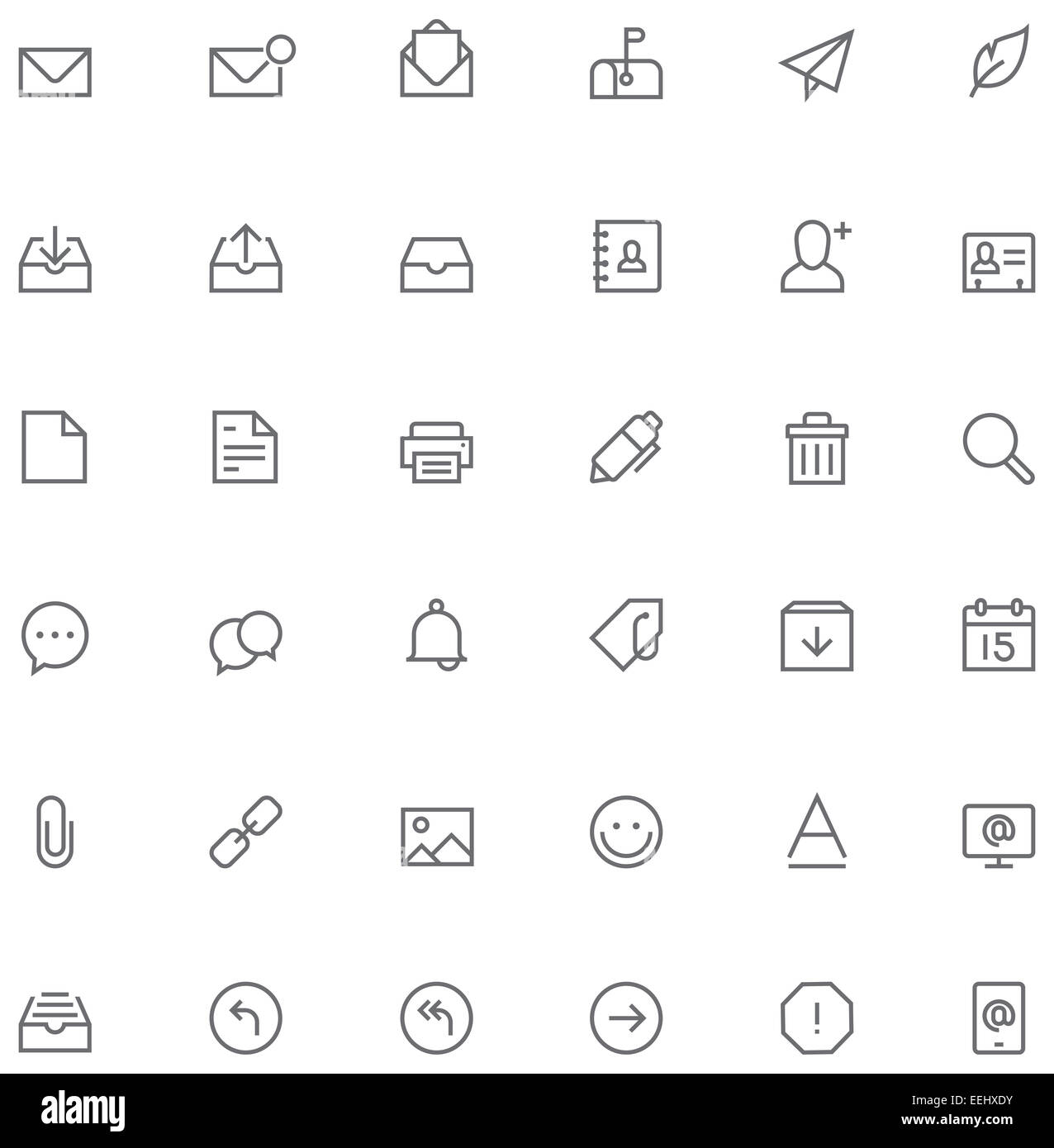 E-Mail-Icon-set Stockfoto