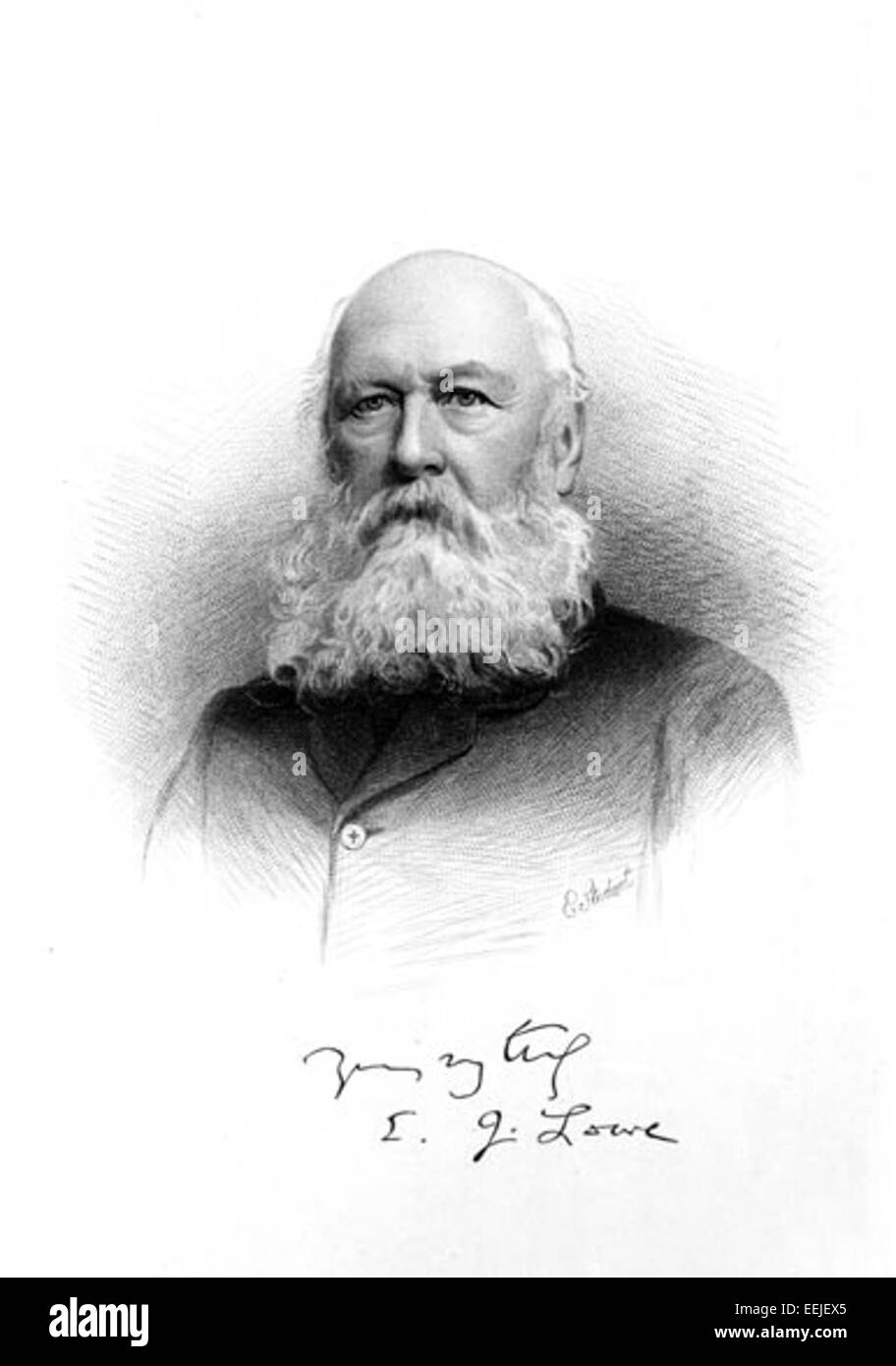 Edward Joseph Lowe war ein britischer Naturforscher und Philanthrope, der vor allem für seine Beiträge auf dem Gebiet der Entomologie bekannt war, insbesondere für die Erforschung der Naturgeschichte von Insekten. Stockfoto