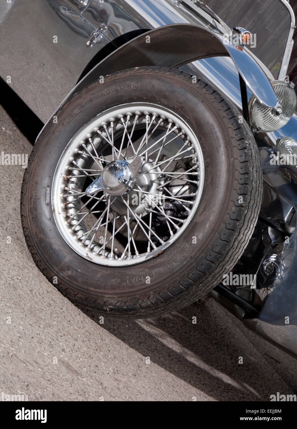 Lotus 7 klassischen Sportwagen Draht Rad Stockfoto