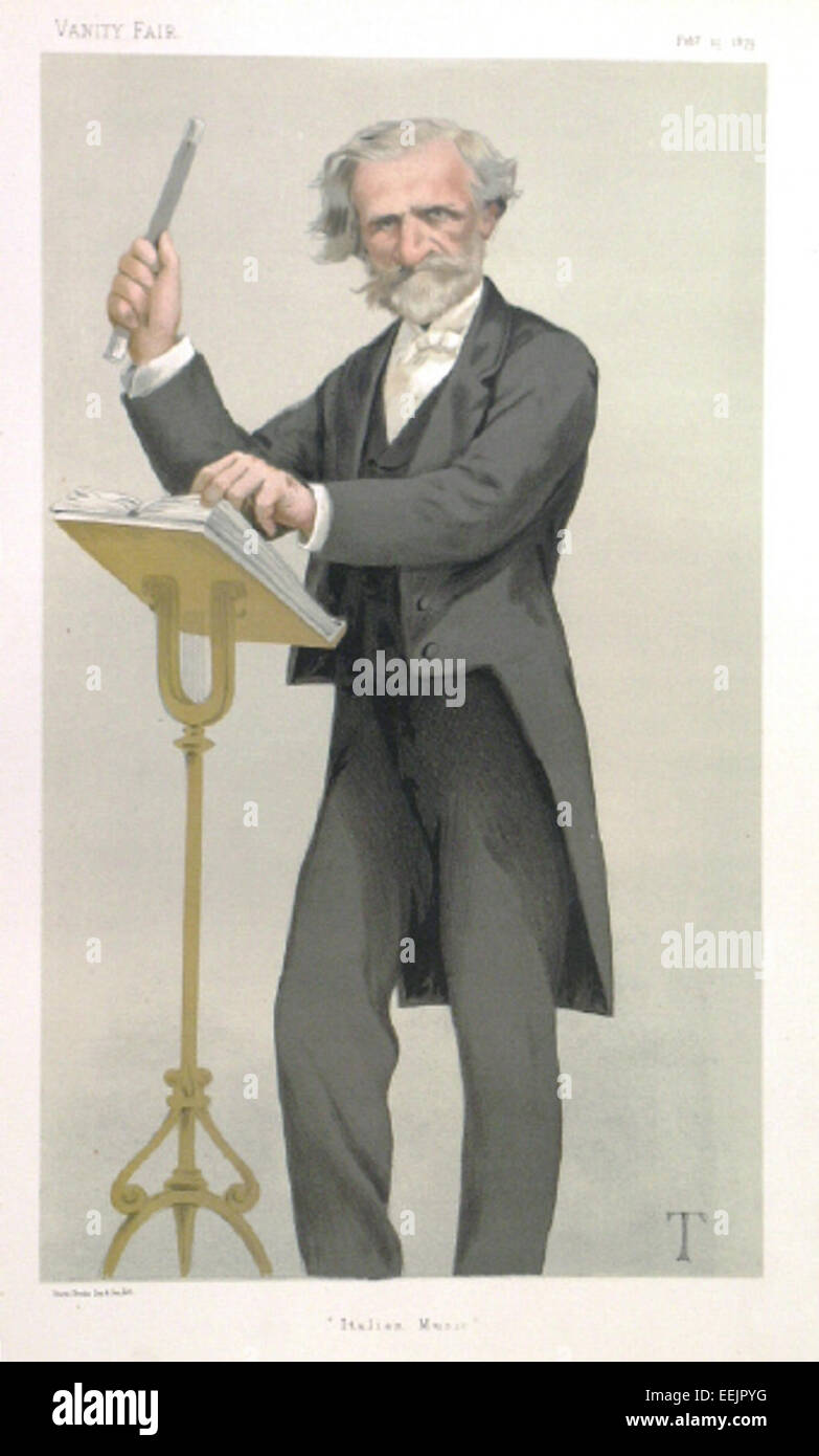 Giuseppe Verdi war ein italienischer Komponist, der weithin als einer der größten Opernkomponisten des 19. Jahrhunderts galt. Seine Werke, wie *La Traviata* und *Aida*, sind zu einem festen Bestandteil des Opernrepertoires geworden. Stockfoto