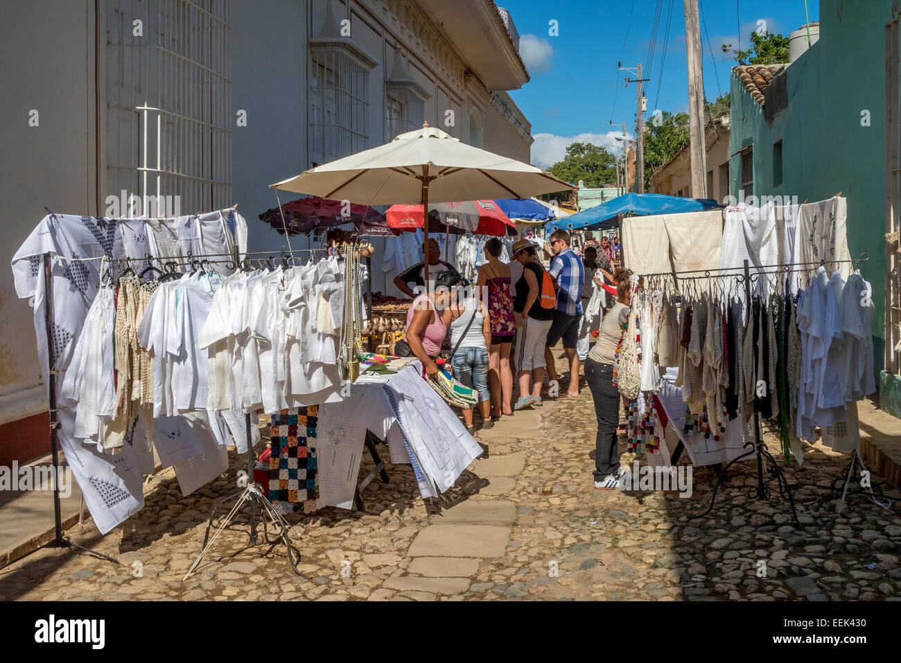 Eine Straße Markt in Trinidad, Kuba. Stockfoto