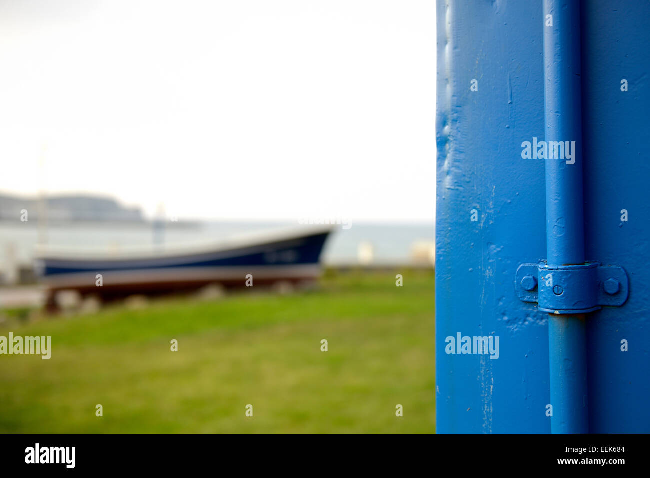 Blaue Tür Stockfoto
