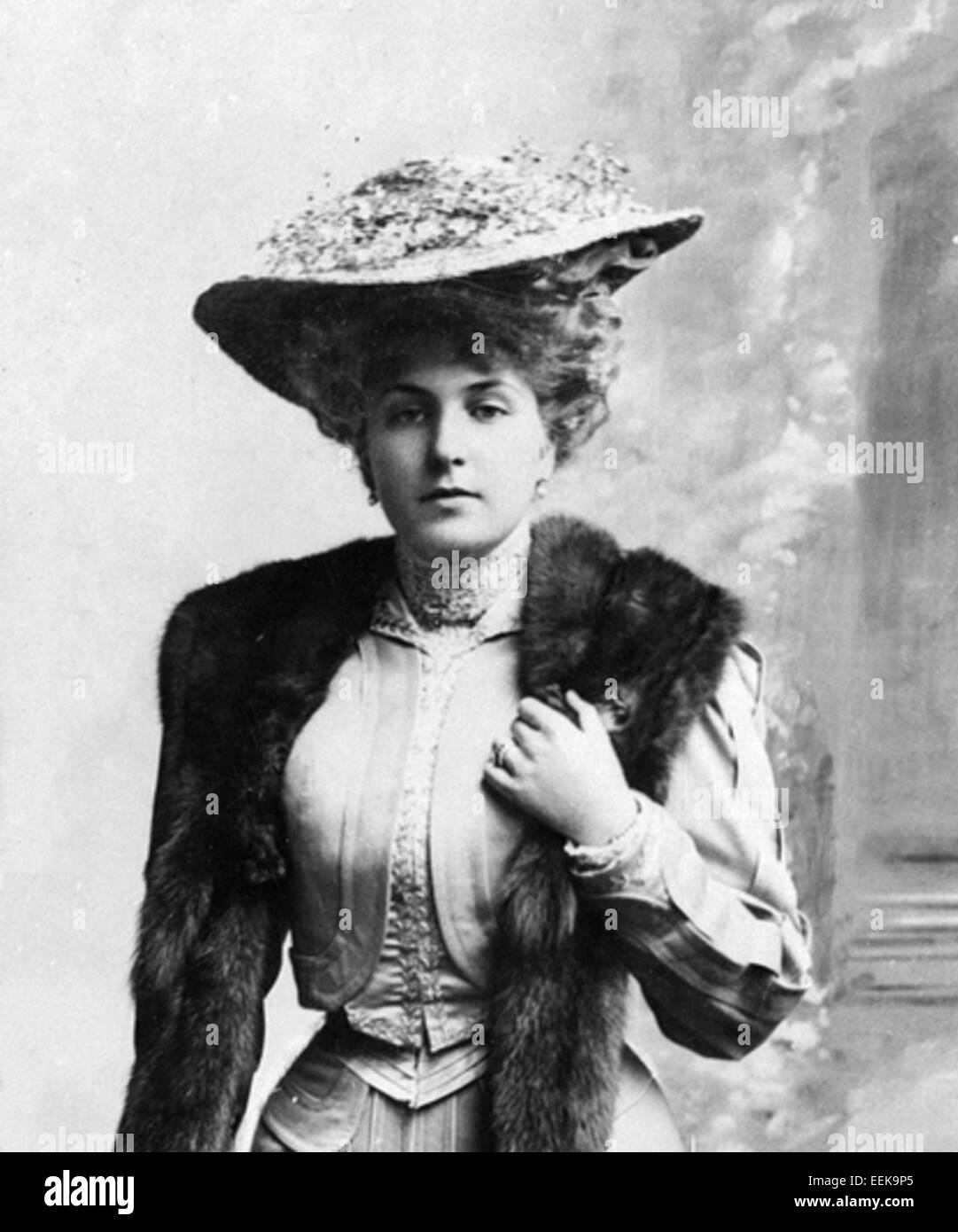 Victoria Eugenie von Battenberg war eine spanische Königin, bekannt für ihre königliche Abstammung und bedeutende Rolle in der spanischen Geschichte. Sie war die Enkelin der britischen Königin Victoria. Stockfoto