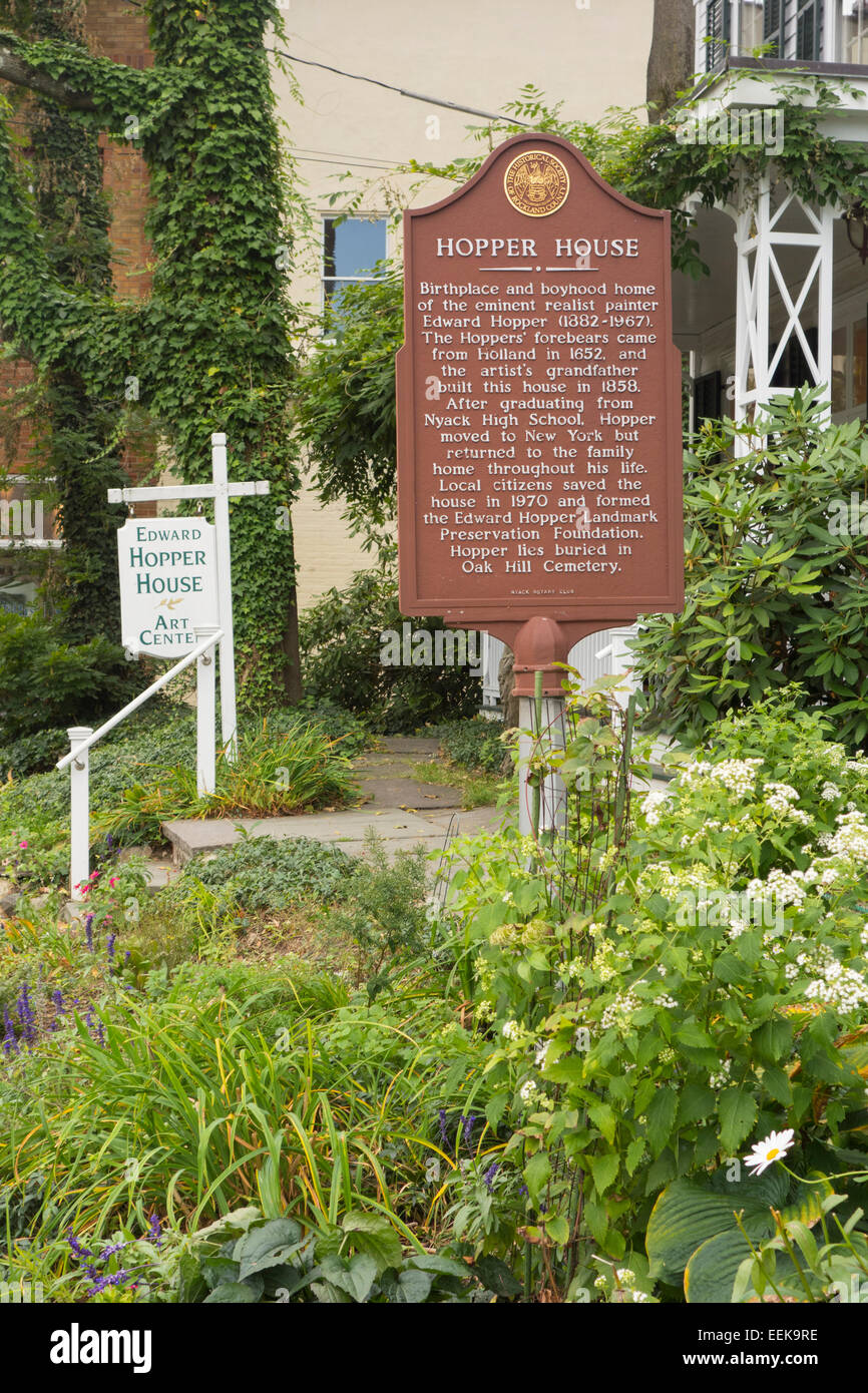 Edward Hopper nach Hause Geburtshaus Nyack NY Stockfoto