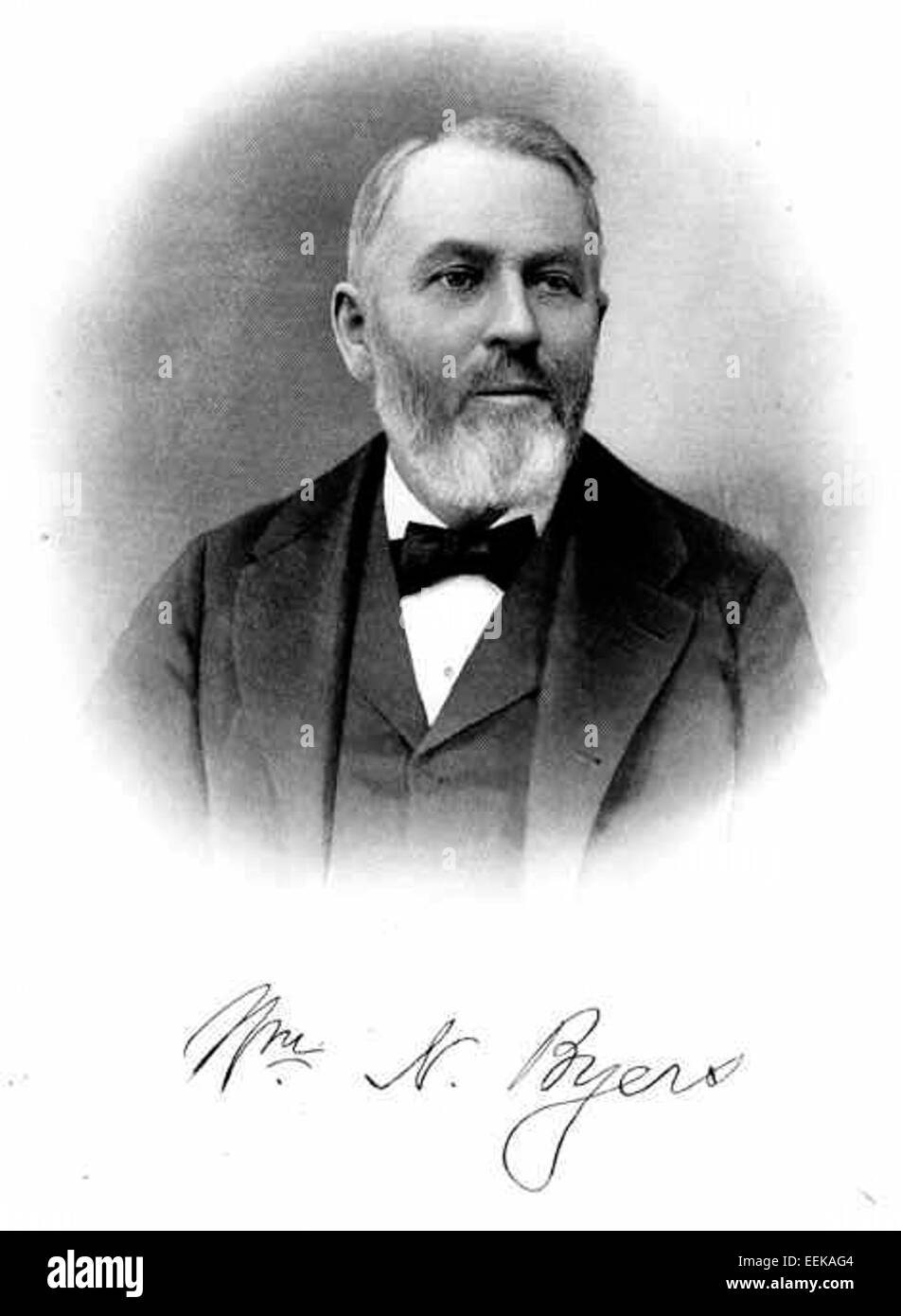 William Newton Byers (1837–1910) war ein US-amerikanischer Fotograf, der vor allem im späten 19. Und frühen 20. Jahrhundert für seine Porträtarbeiten bekannt war. Seine Fotografien nahmen Persönlichkeiten der amerikanischen Gesellschaft und Kultur ein, und seine Arbeit trug zur Entwicklung der frühen amerikanischen Fotografie bei. Stockfoto