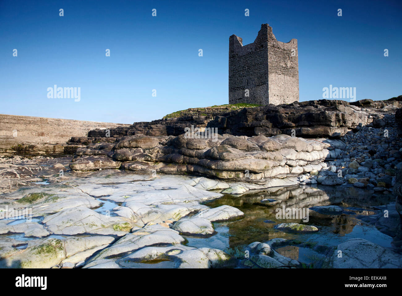 O'Dowds Schloss Easkey County Sligo Irland Stockfoto