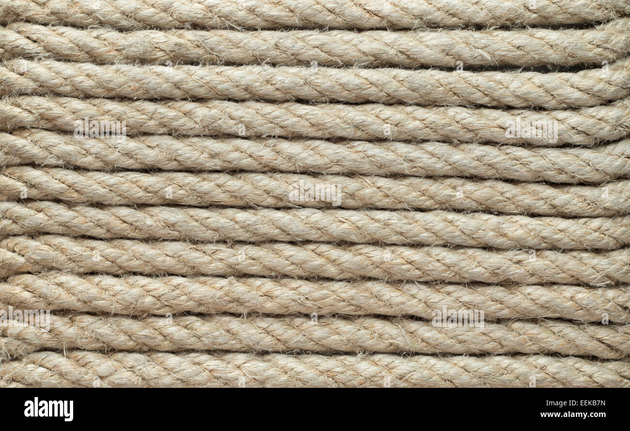 Jute Seil - Seil Textur Stockfoto