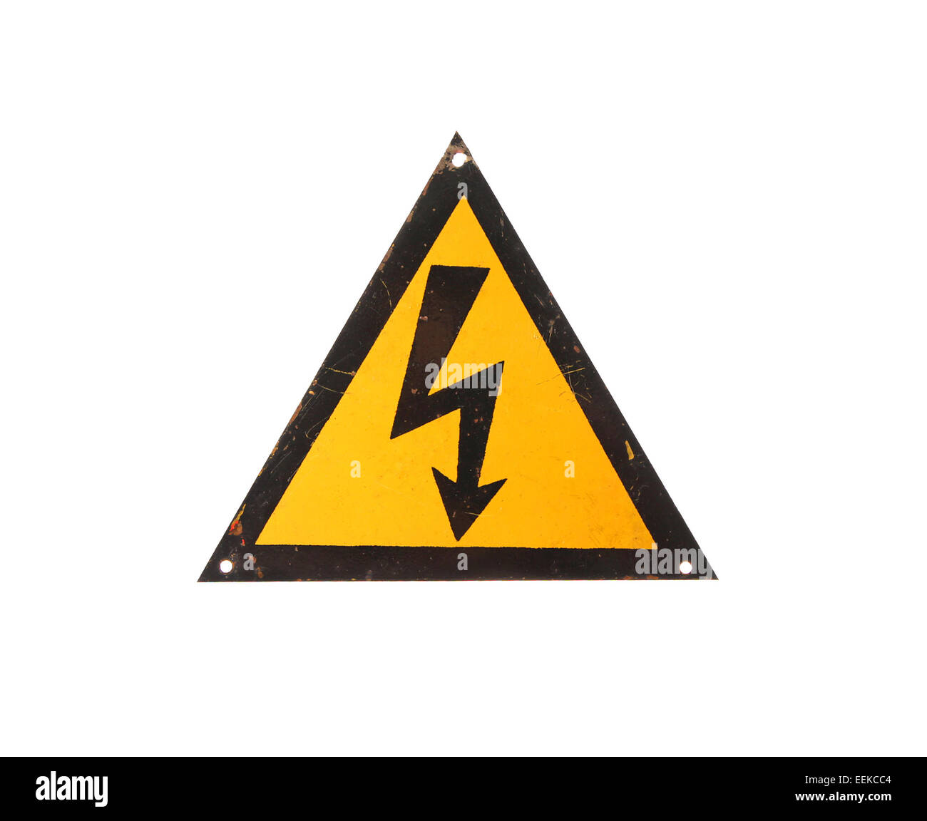 Hochspannung Zeichen vintage Stockfoto