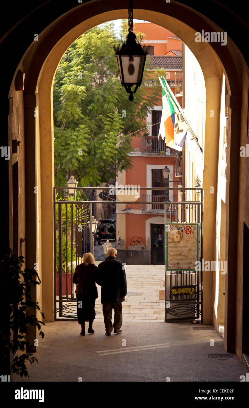 Weitsicht der Altstadt in Cagliari, Sardinien, Italien Stockfoto