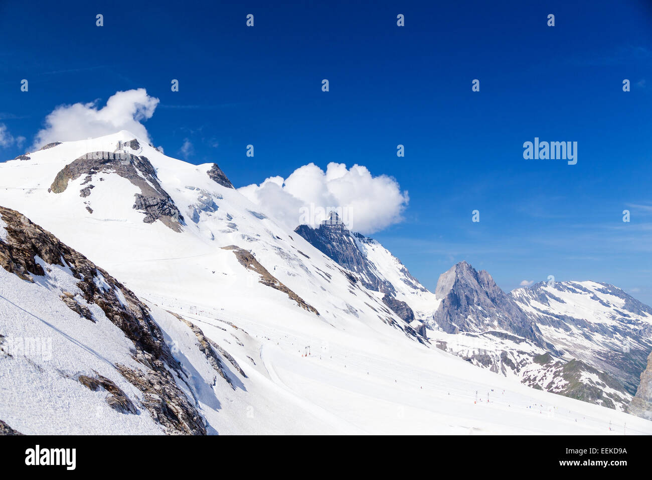 Grand Motte-Gletscher im Sommer. Stockfoto