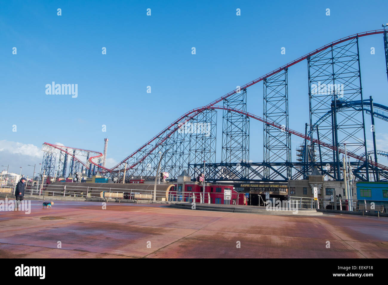 Big Dipper in Blackpool Pleasure Beach, Lancashire, England fahren Stockfoto
