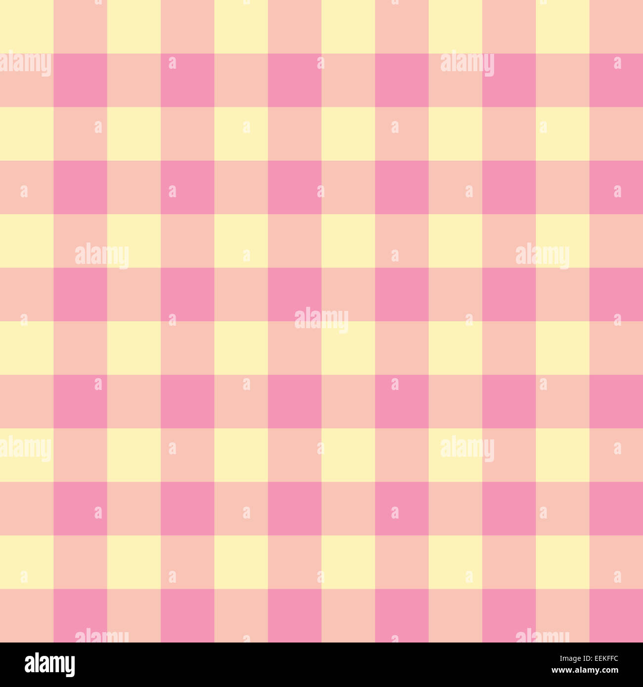 Blass rosa und gelb karierter nahtlose Hintergrund Stockfoto