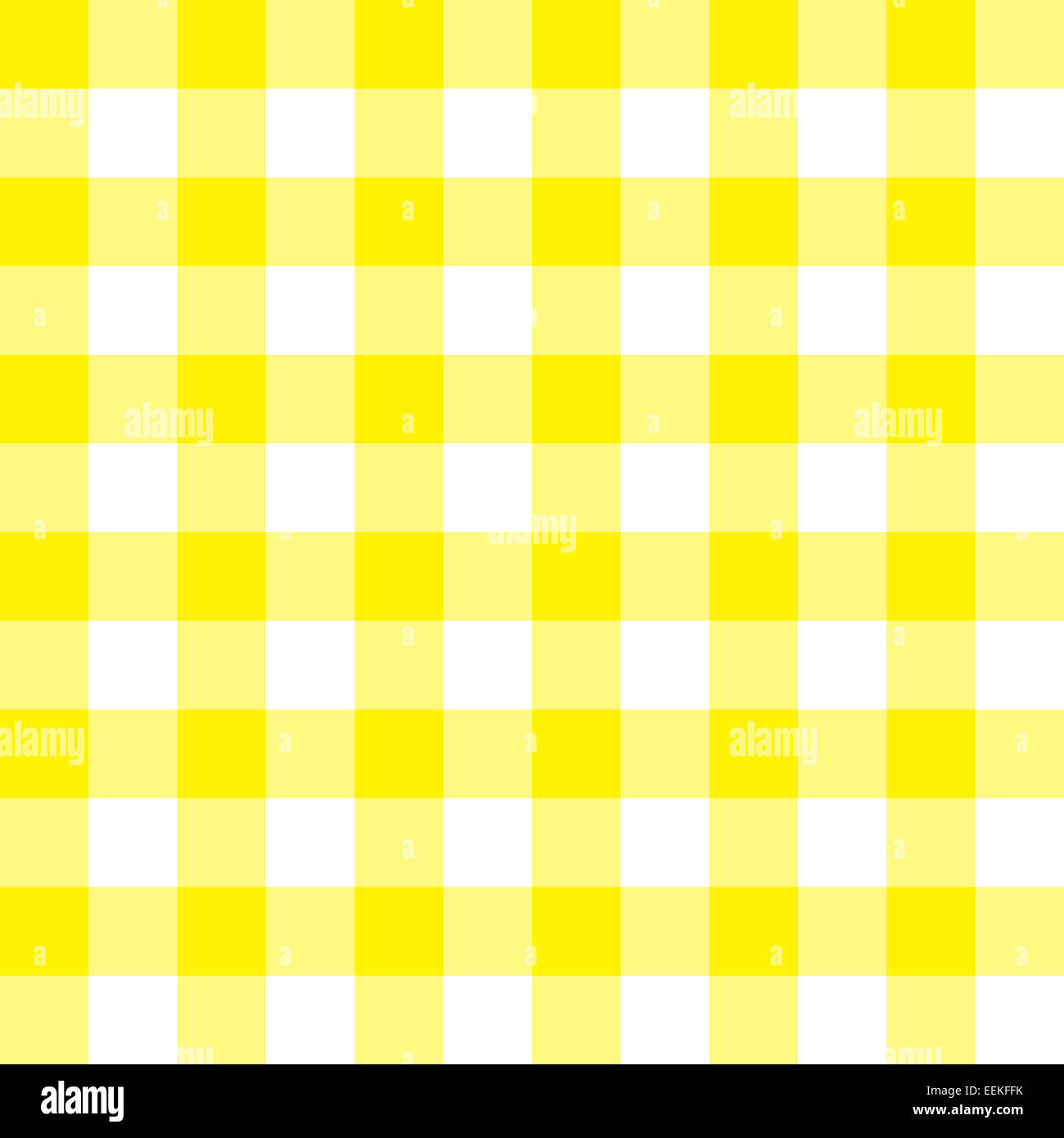 Kühne zweifarbig gelb-weiß karierten nahtlose Hintergrundmuster Stockfoto