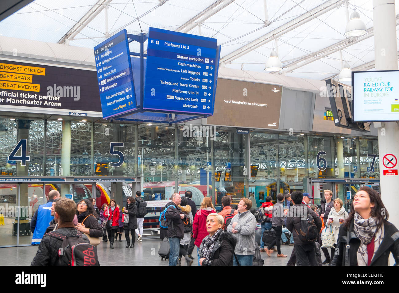 Manchester Piccadilly Railway Station, Lancashire, england Stockfoto