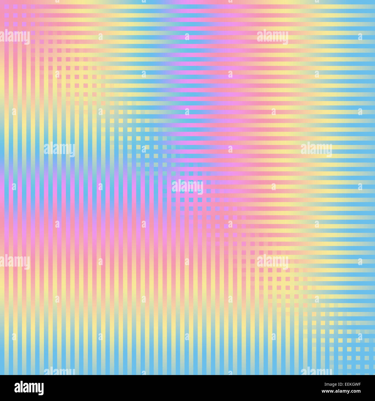 Eine abstrakte Linie und quadratisches Muster in Pastellfarben Stockfoto