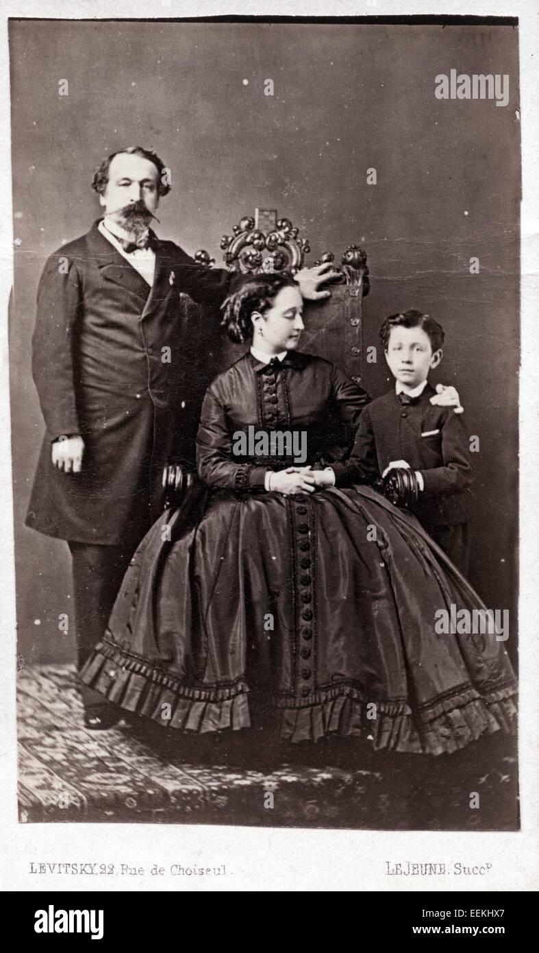 Napoleon III. und Familie, ca 1860 von Serge Lovich Levitsky Stockfoto