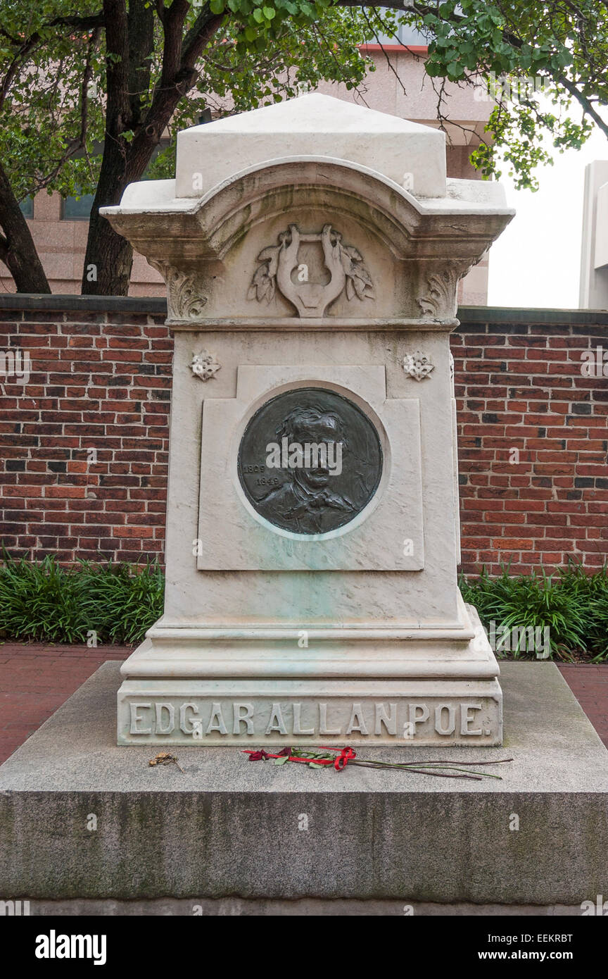Grab von Poe. Westminster Hall Friedhof, Baltimore, Maryland, USA. Stockfoto
