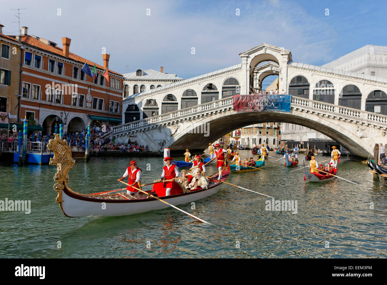 Regata Storica, historische Regatta auf dem Canal Grande, Venedig, Veneto, Italien Stockfoto