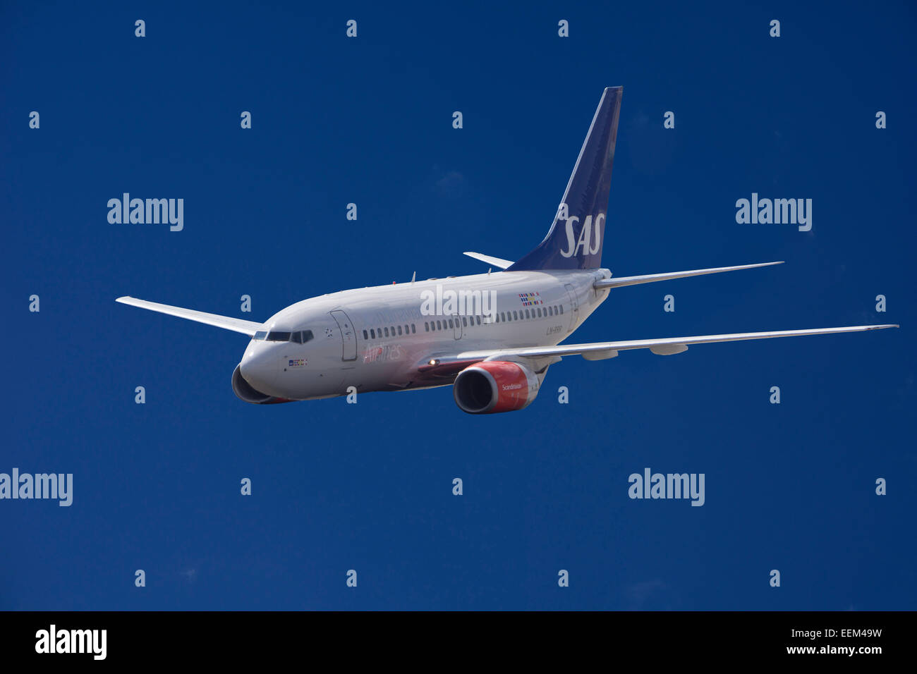 LN-RRR SAS Scandinavian Airlines Boeing 737-683 im Flug Stockfoto
