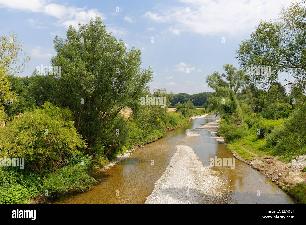 Fluss Leitha, Pottendorf, Niederösterreich, Österreich Stockfoto