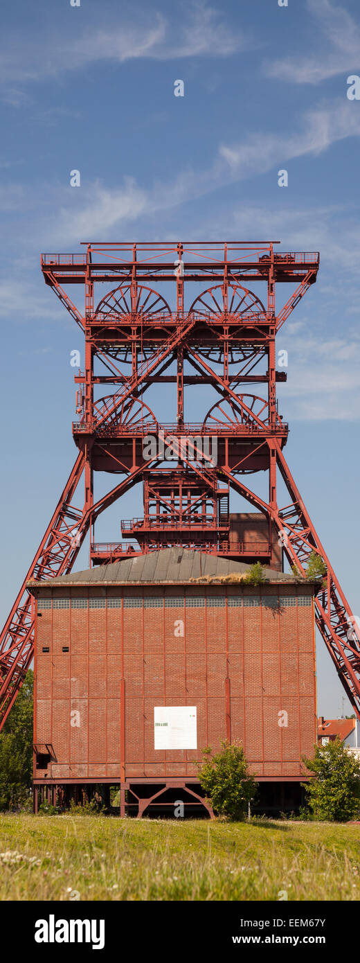 Mein Kopf Turm, Consol Park, ehemalige Zeche Consolidation, Gelsenkirchen, Ruhr District, North Rhine-Westphalia, Deutschland, Europa Stockfoto