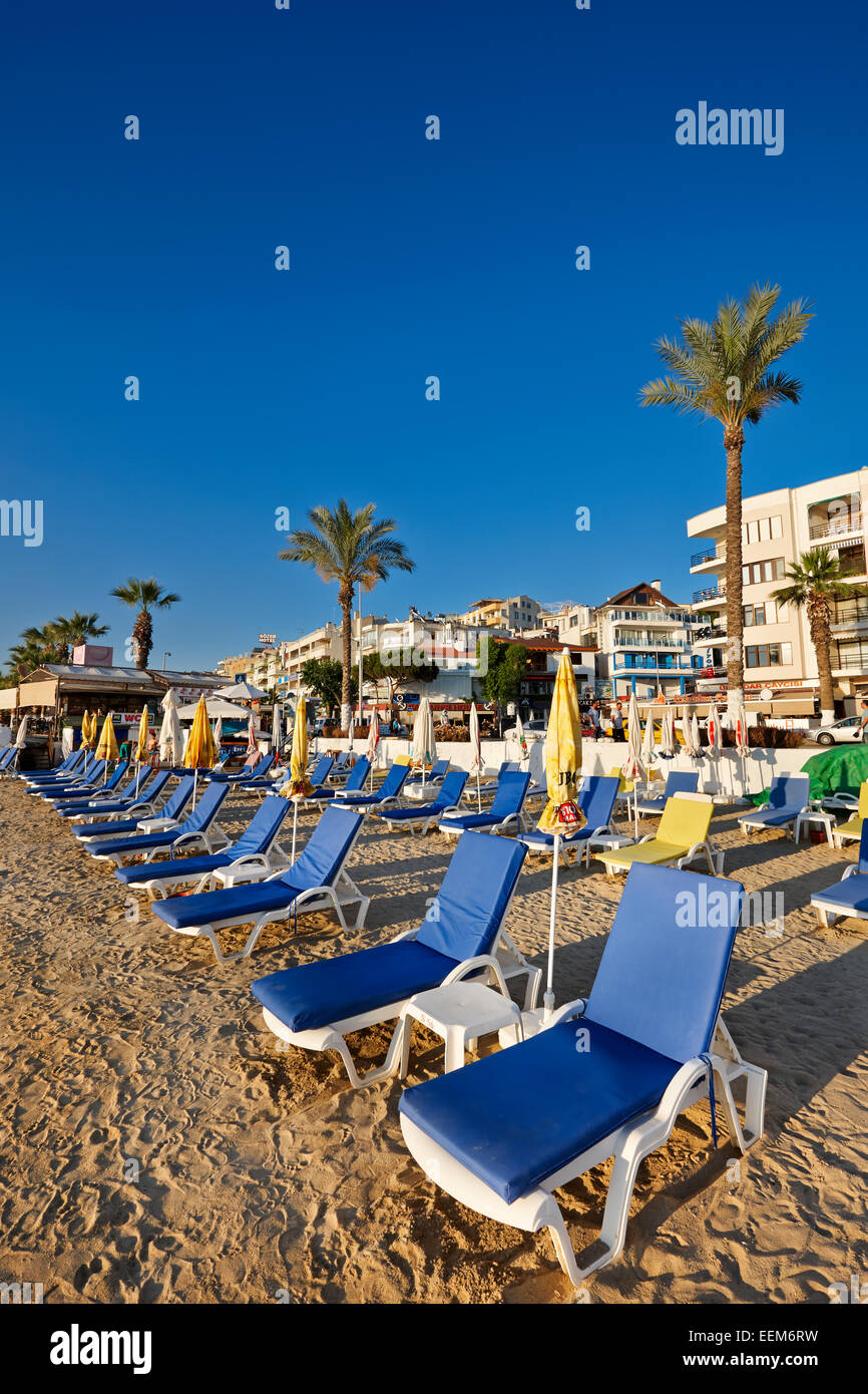 Strand in Kusadasi, Aydin Provinz, Türkei. Stockfoto