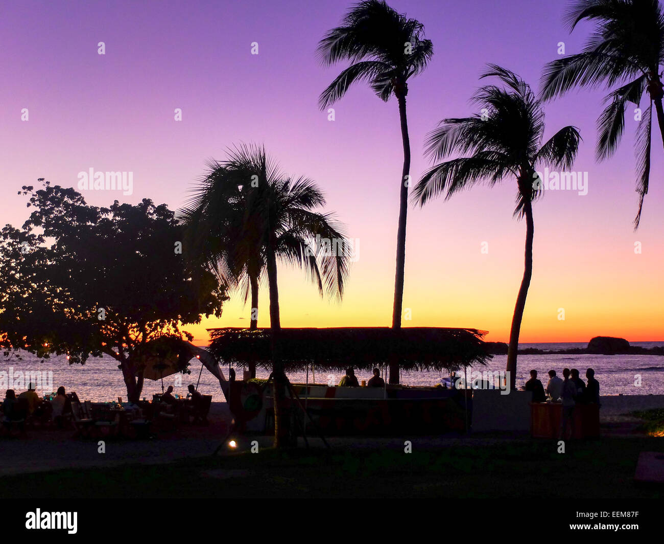 Mexiko, Punta Mita, Sonnenuntergang am Strand Stockfoto