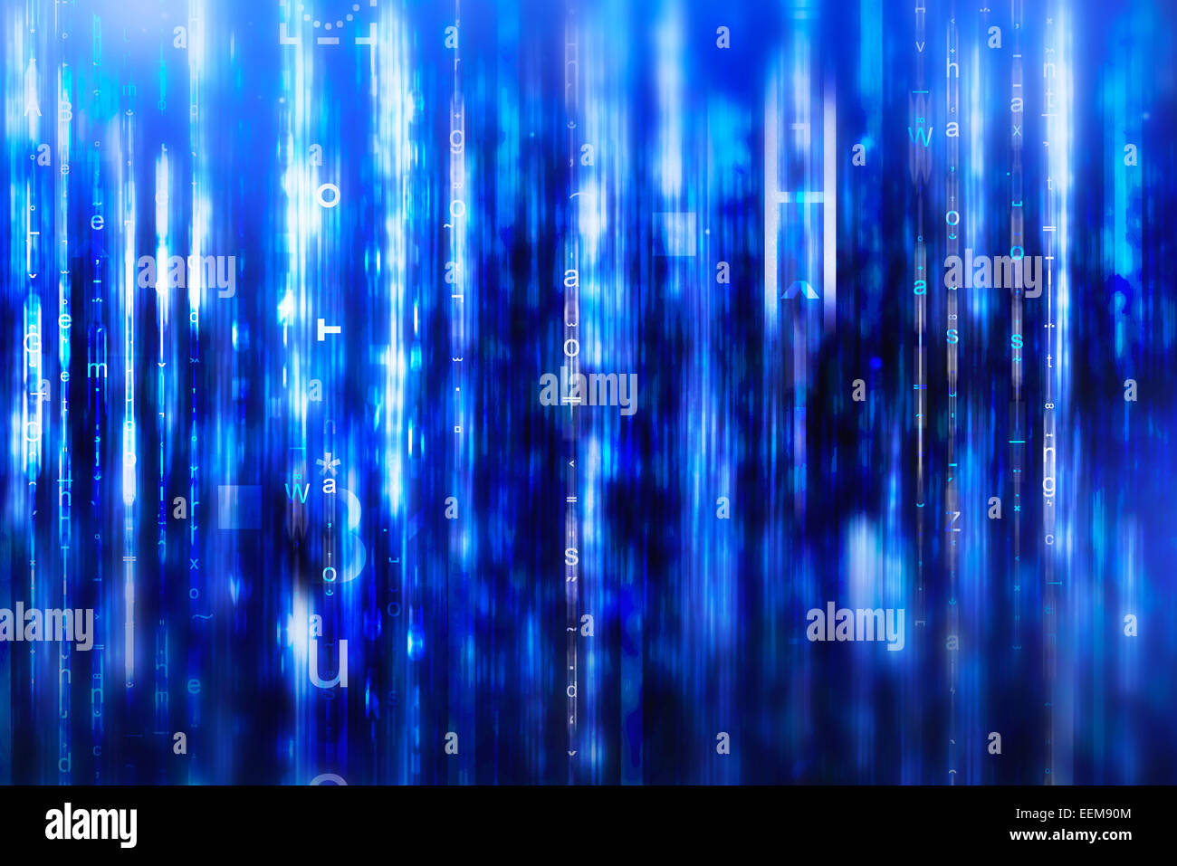 Abstrakte Matrix-Code als Computer-Technik-Hintergrund Stockfoto