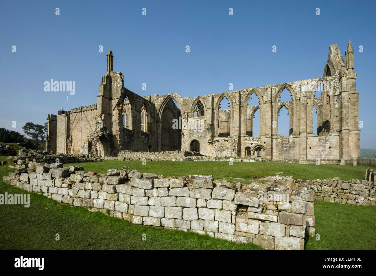 Ruinen des Bolton Abbey Monastery in North Yorkshire Stockfoto