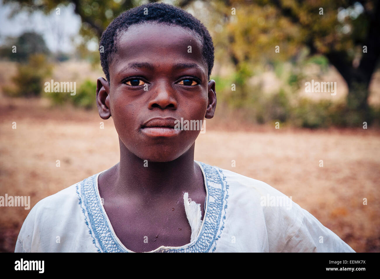 Porträt der Kassena junge, Land der Kassena, Ghana. Stockfoto