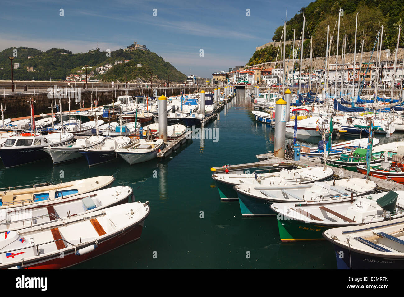 Hafen von Donostia. San Sebastian. Euskadi. Vasque Land. Spanien. Europa Stockfoto