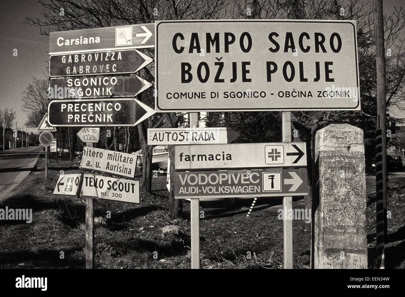 Friuli-Venezia-Giulia liegt im Nordosten Italiens an der Grenze zu Slowenien und Österreich. Stockfoto