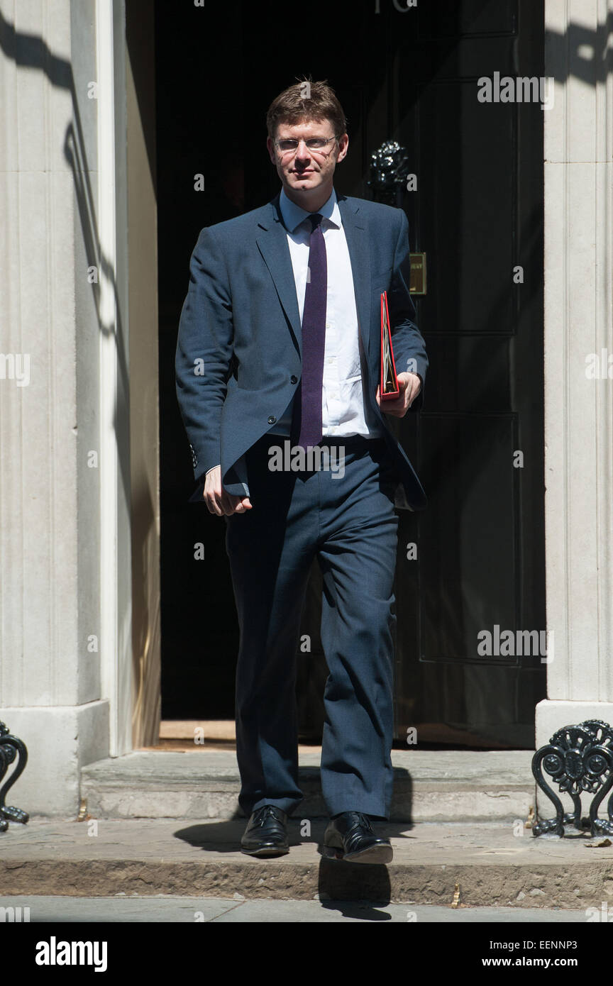 Minister fahren nach einer Kabinettssitzung in 10 Downing Street statt.  Mitwirkende: Greg Clark wo: London, Vereinigtes Königreich bei: 18. Juli 2014 Stockfoto