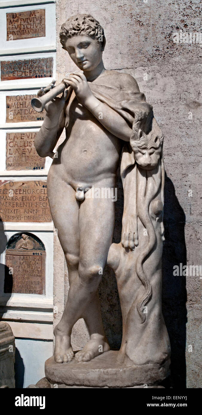 Satiro (Satyr) aus einem 4. C. BC griechischen original römische Rom Capitoline Museum Italien Italienisch Stockfoto
