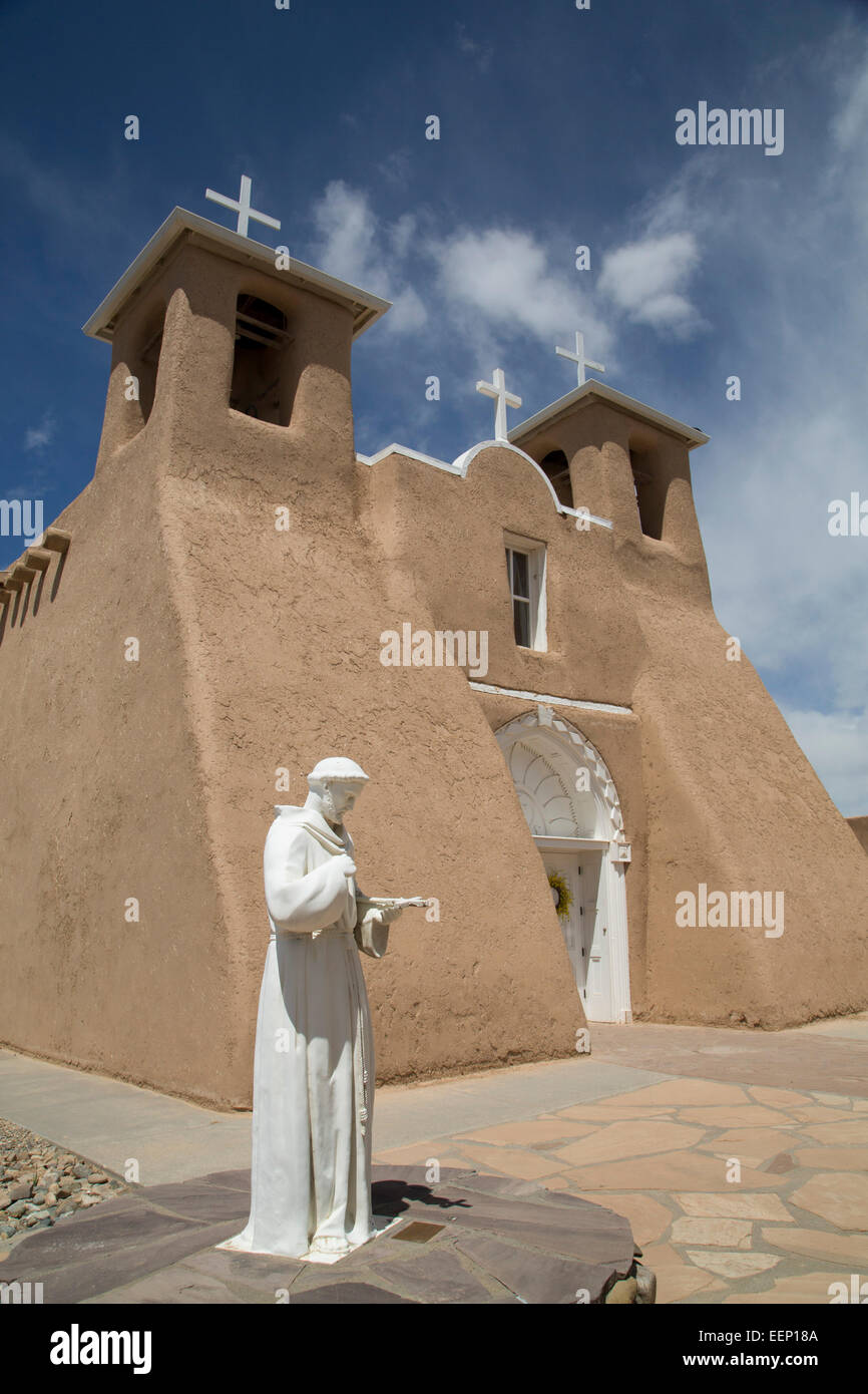 San Francisco de Asis Mission der Kirche (erbaut zwischen 1772 und 1816), Ranchos de Taos, New Mexico, USA Stockfoto