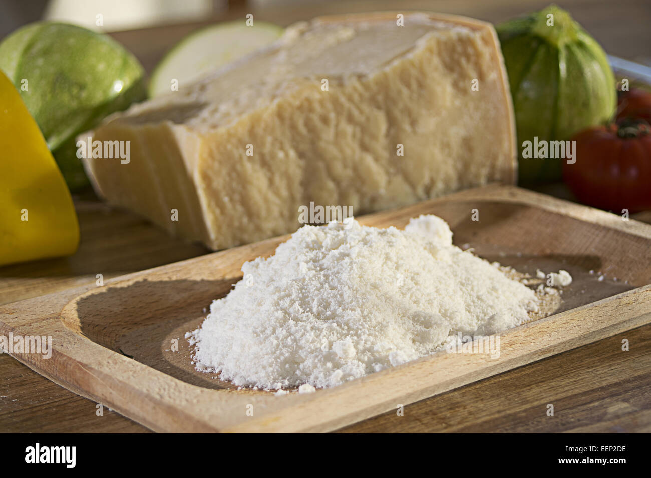 geriebener parmesan Stockfoto