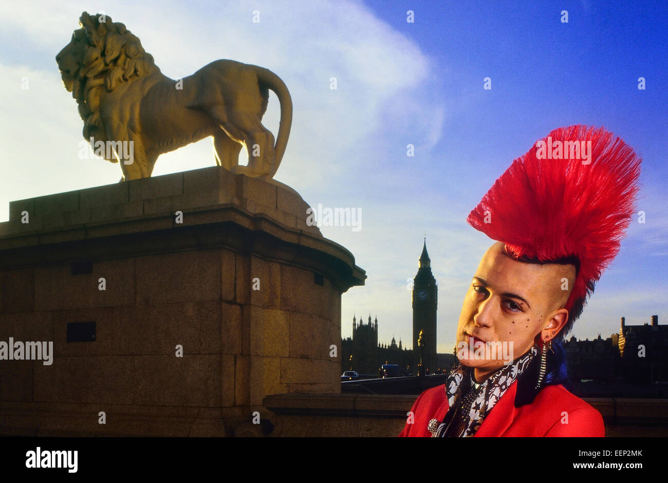 Punk Rocker Matt Belgrano, "der Herr Punk'. London, England, UK, ca. 1980 Stockfoto