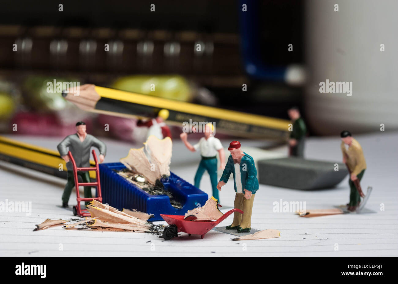 Miniaturausgabe Menschen Stockfoto