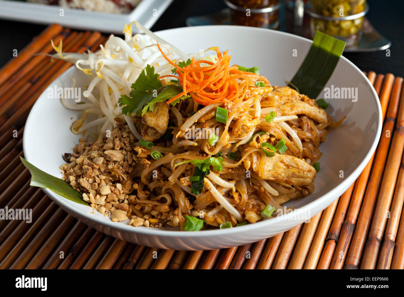 Pad Thai Chicken Stockfoto